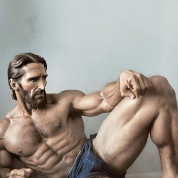 Legs Wide Open Gay Interest Male Art Canvas Print Wall Art 24 x 36 Michel Lackfi - Picture 4 of 6